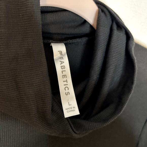 Fabletics Jess Long-Sleeve Turtleneck Top Womens Size Large Castlerock Gray - Picture 3 of 7
